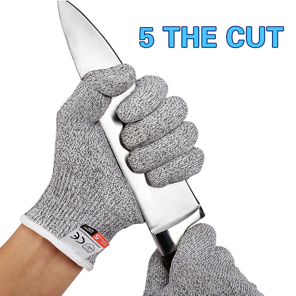 Safety Kitchen Cut Resistant Gloves Food Grade Level 5 Protection for Oyster Shucking, Fish Fillet Processing, Mandolin Slicing, Meat Cutting and Wood Carving Large