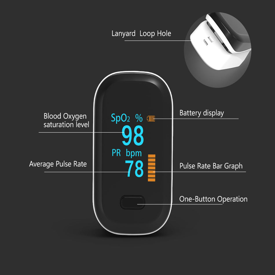 Fingertip Pulse Oximeter, Blood Oxygen Saturation Monitor with OLED Display, Portable Digital (SpO2) Meter